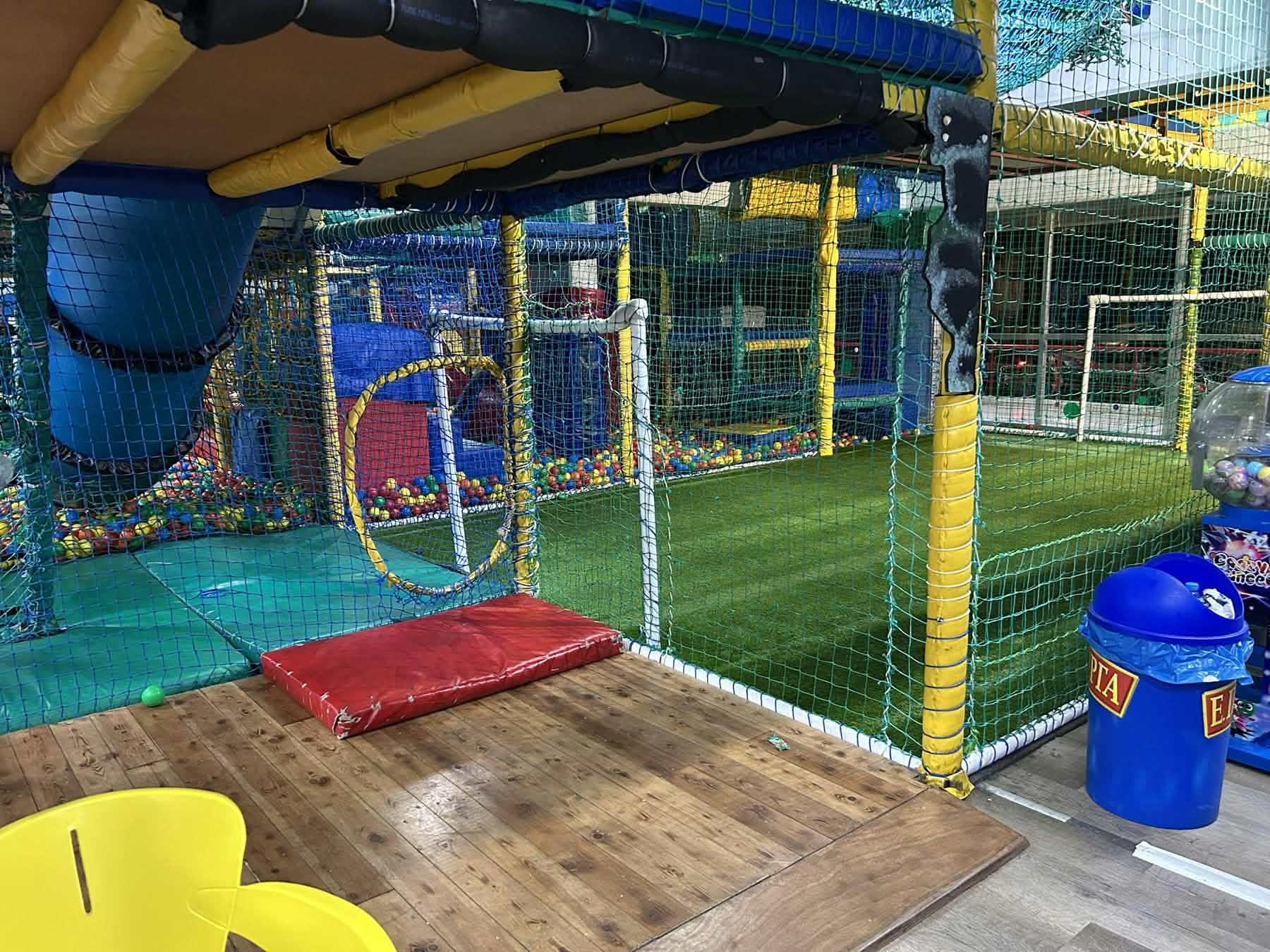 Indoor soft play with football pitch and ball pit