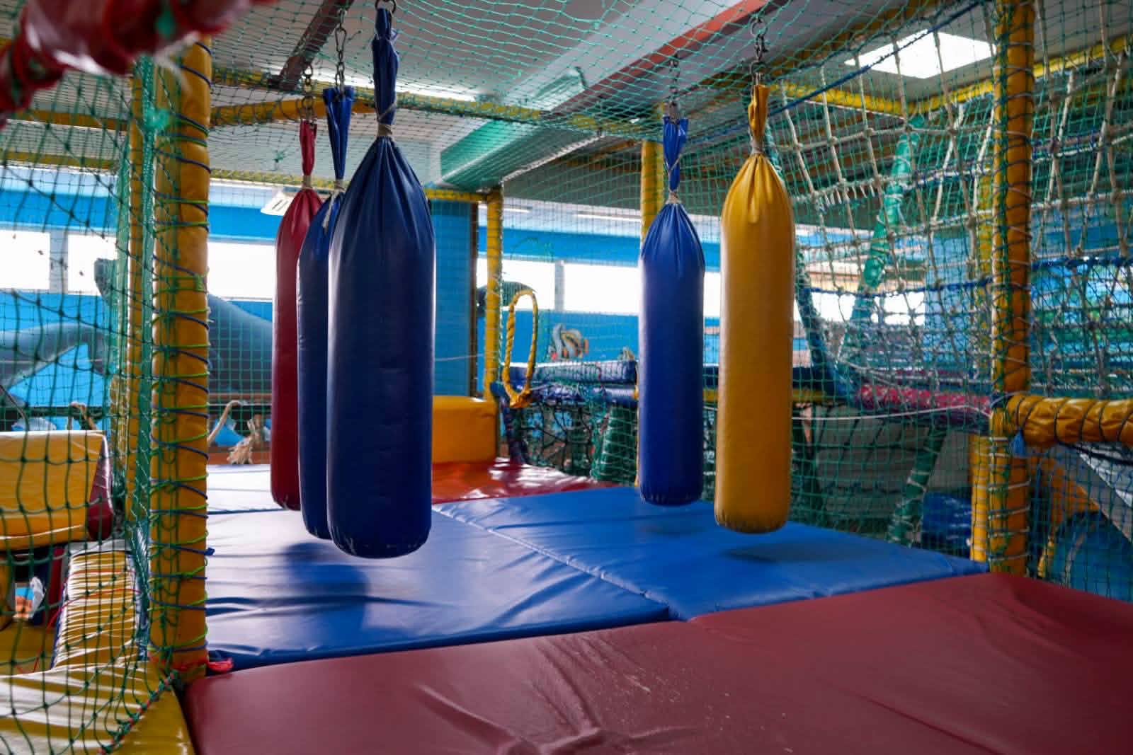 Hanging punch bags play zone